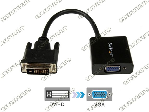 &+  CONVERTIDOR VIDEO CABLE DVI A VGA (3112)